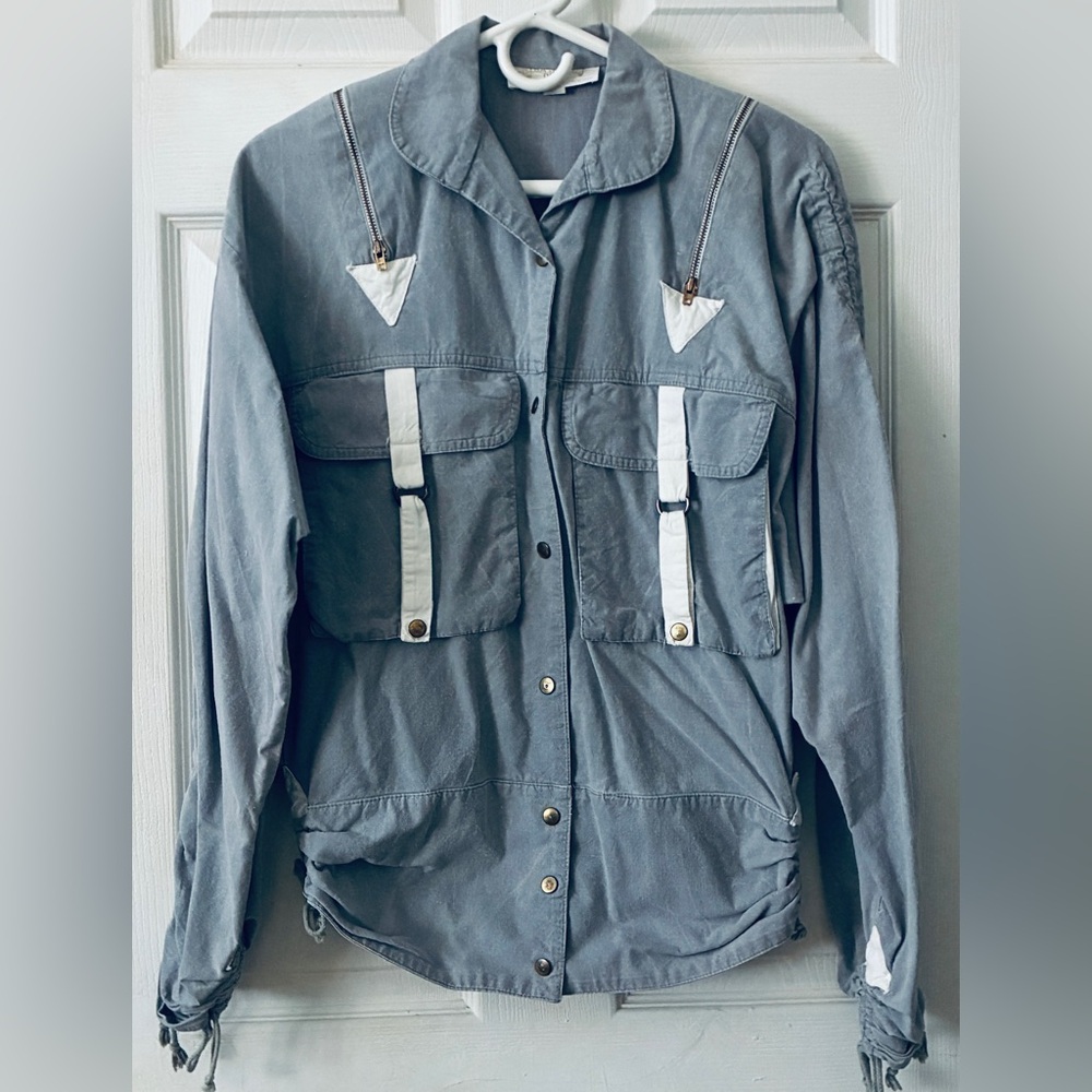 Vintage Women’s Gray Jacket, made in Paris